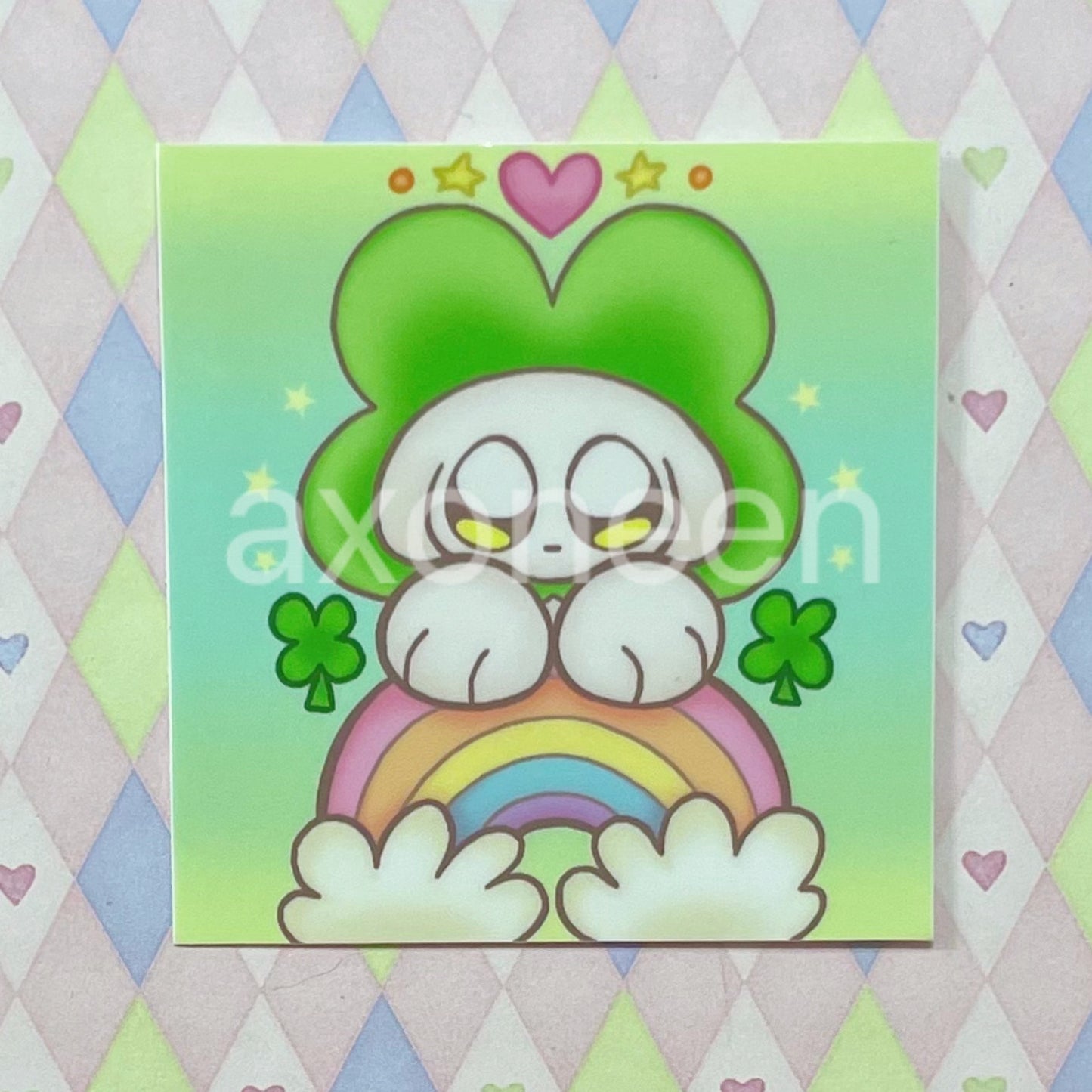 rainbow cloverdog kawaii cute bic lighter skin sticker!