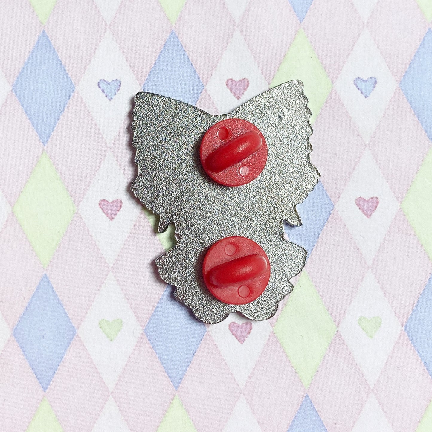 touhou fumofumo hakurei reimu silver glitter enamel pin! (1.5")