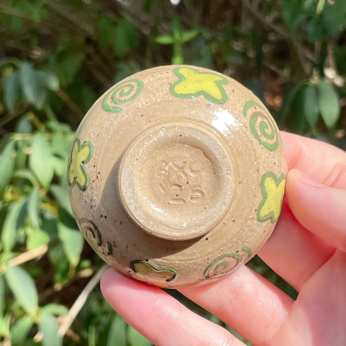 mini cloverdog wheel thrown ceramic stoneware dish!