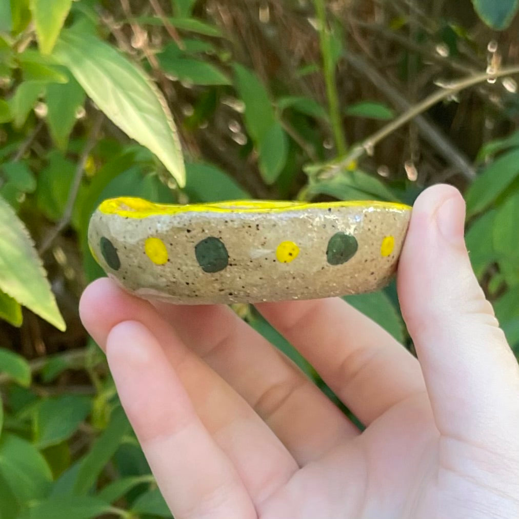 halloween jack o lantern pumpkin handmade small ceramic stoneware trinket dish!