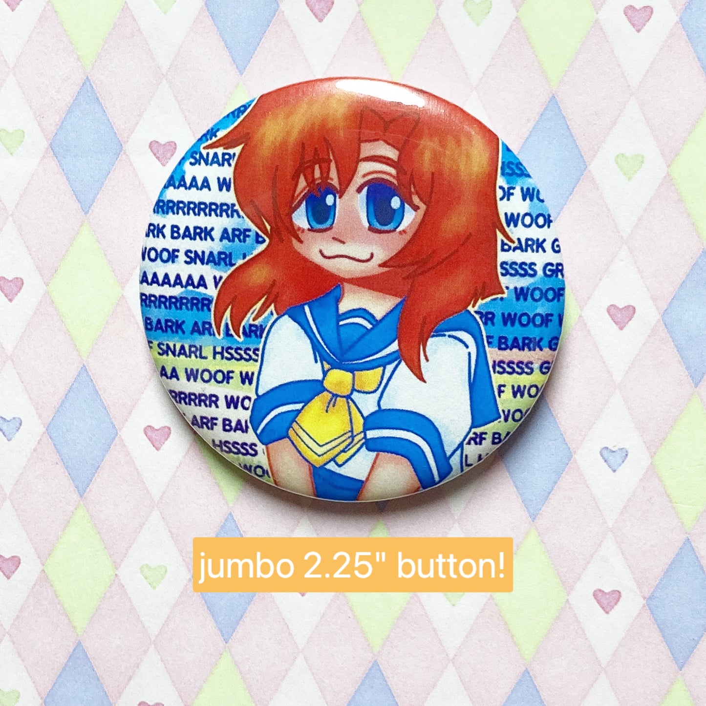 higurashi rena feral funny jumbo button! (2.25")
