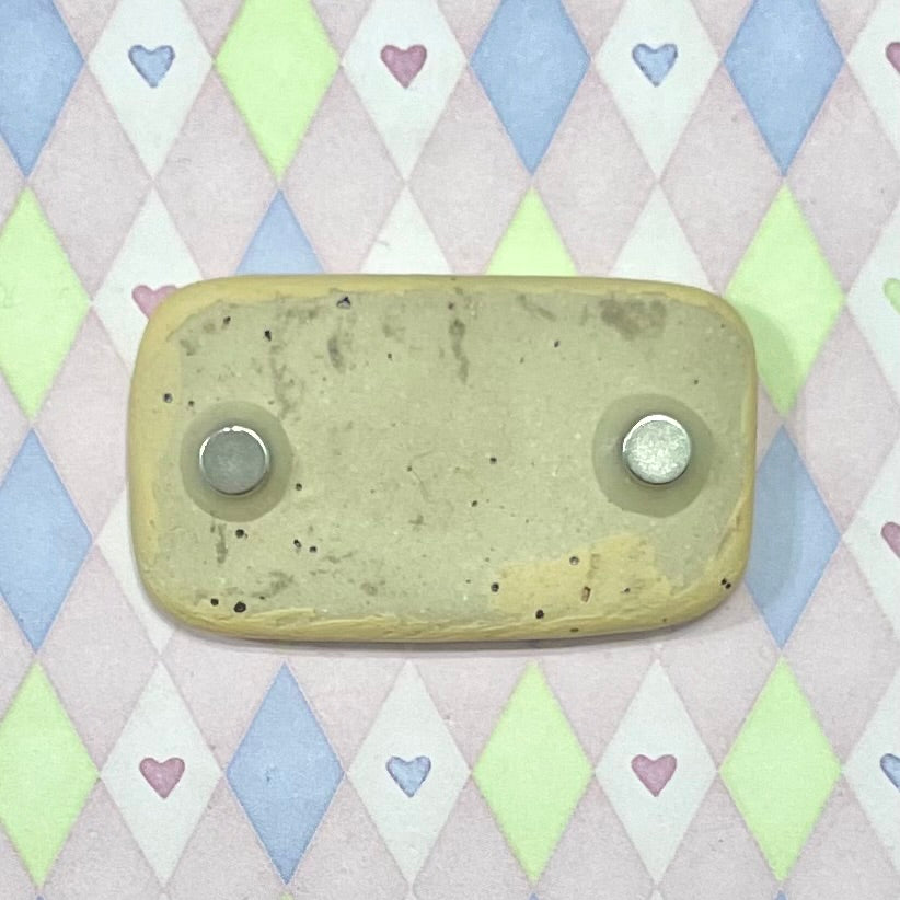 handpainted kaomoji kawaii ceramic stoneware magnet! (2"x1")