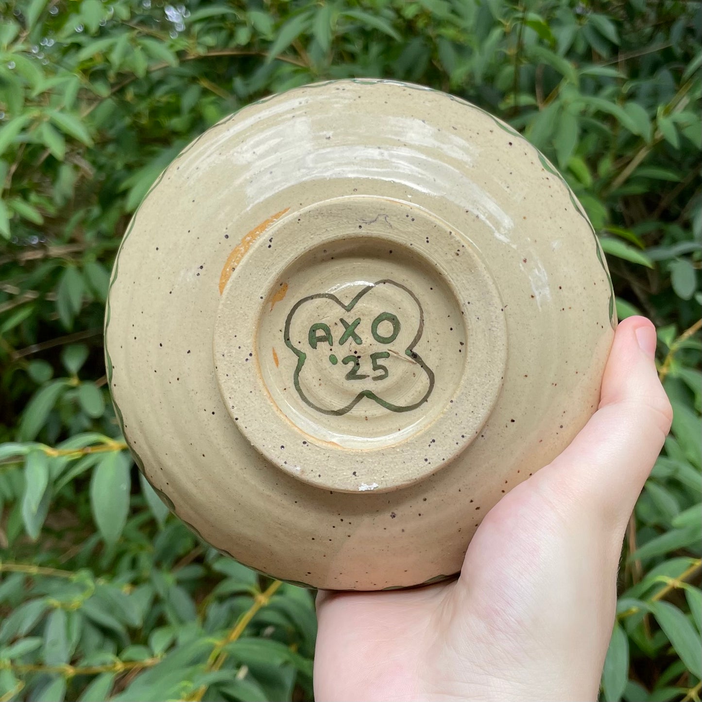 green brown butterfly kawaii ceramic stoneware plate!