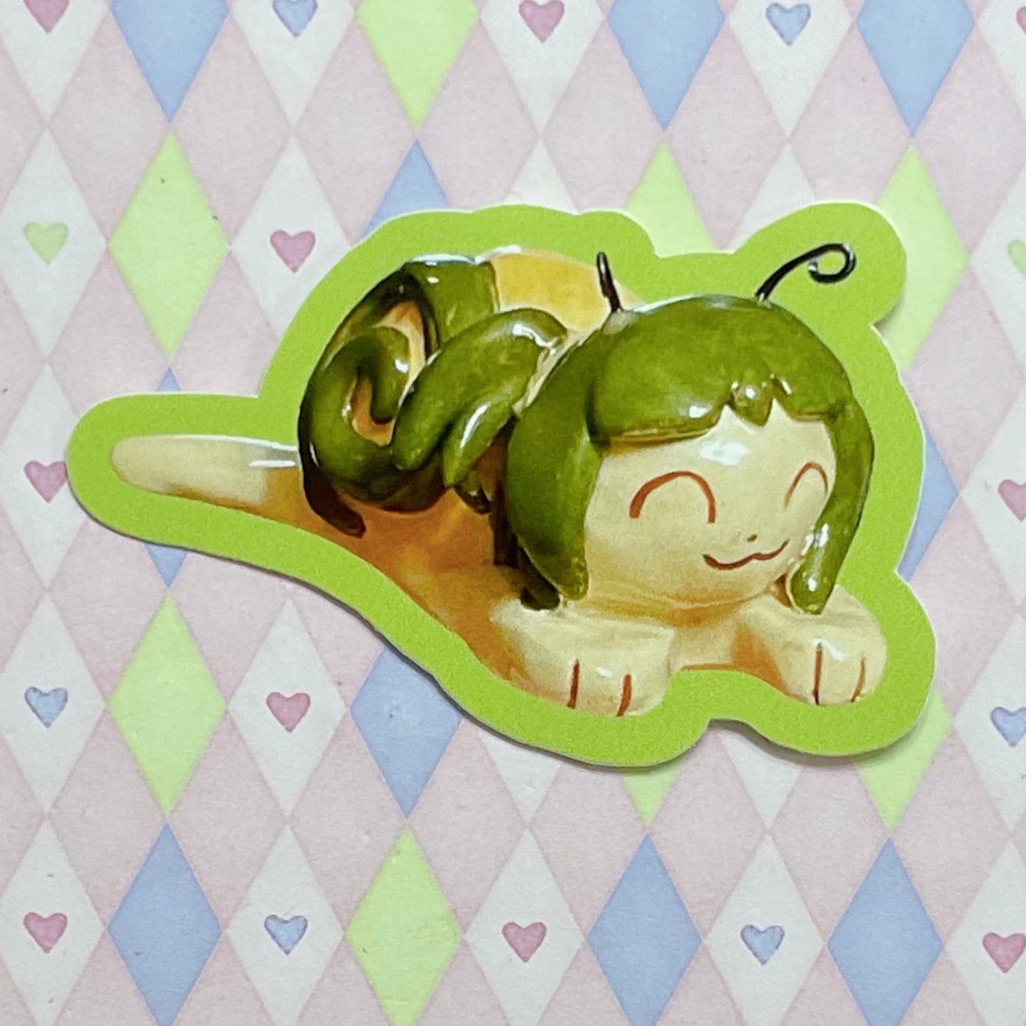 snail girls kawaii ceramic vinyl stickers! (3")