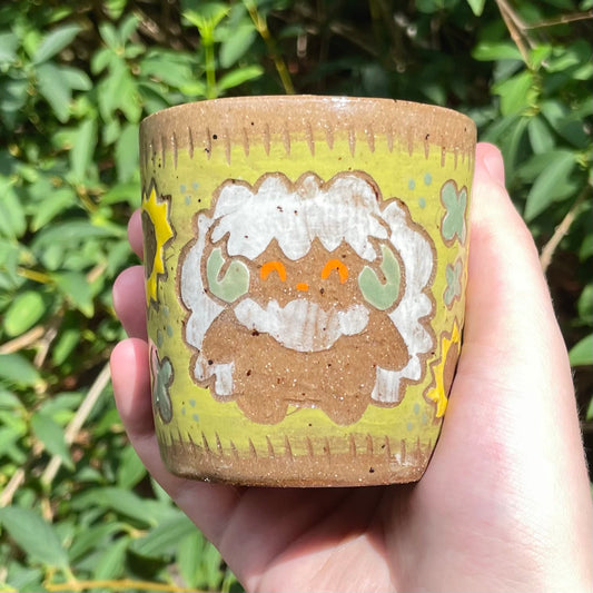 kawaii cotton creature handmade ceramic stoneware cup!