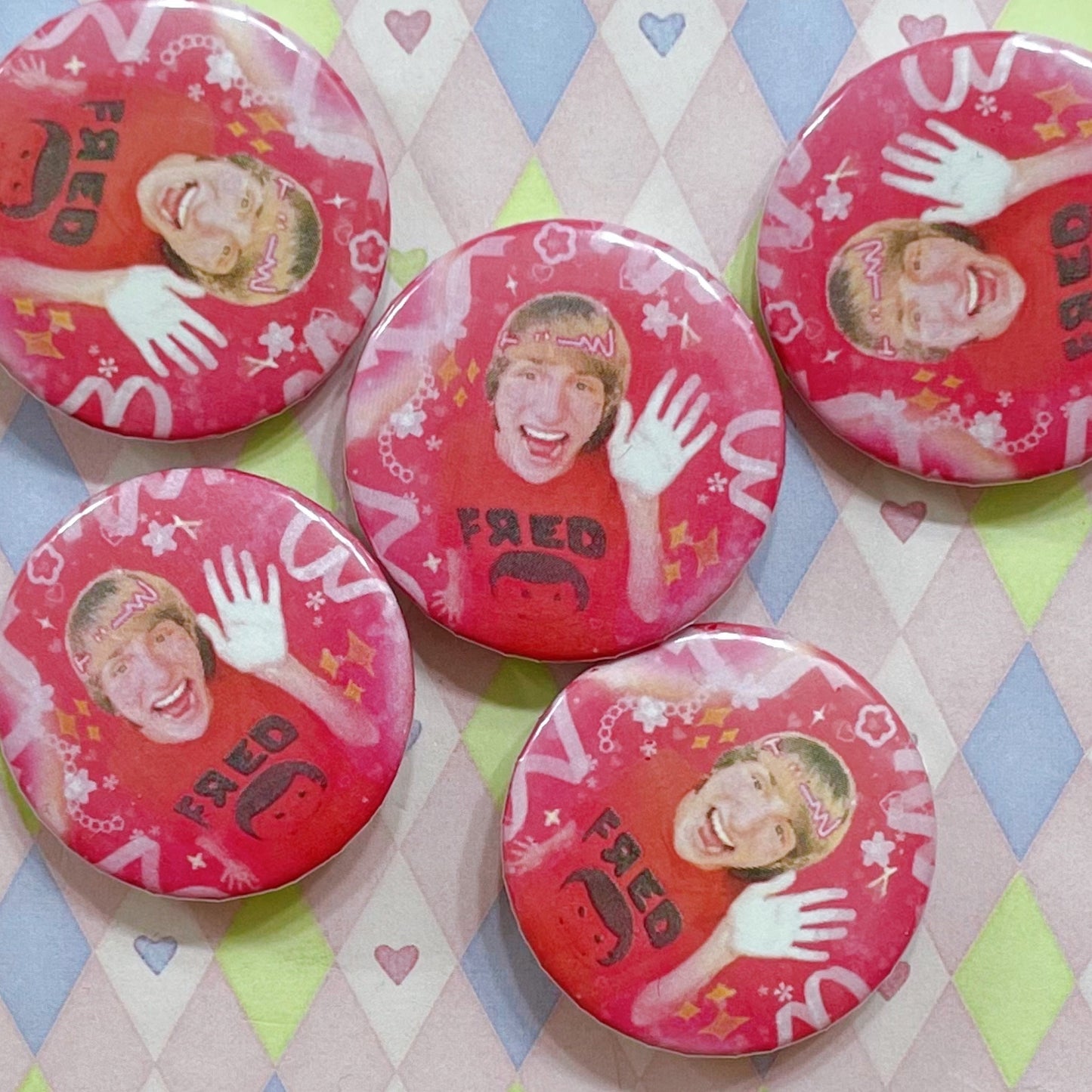 fred youtube kawaii purikura decora button! (1.5")