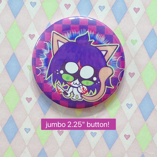 yancat scene kawaii yandere catgirl jumbo button! (2.25")
