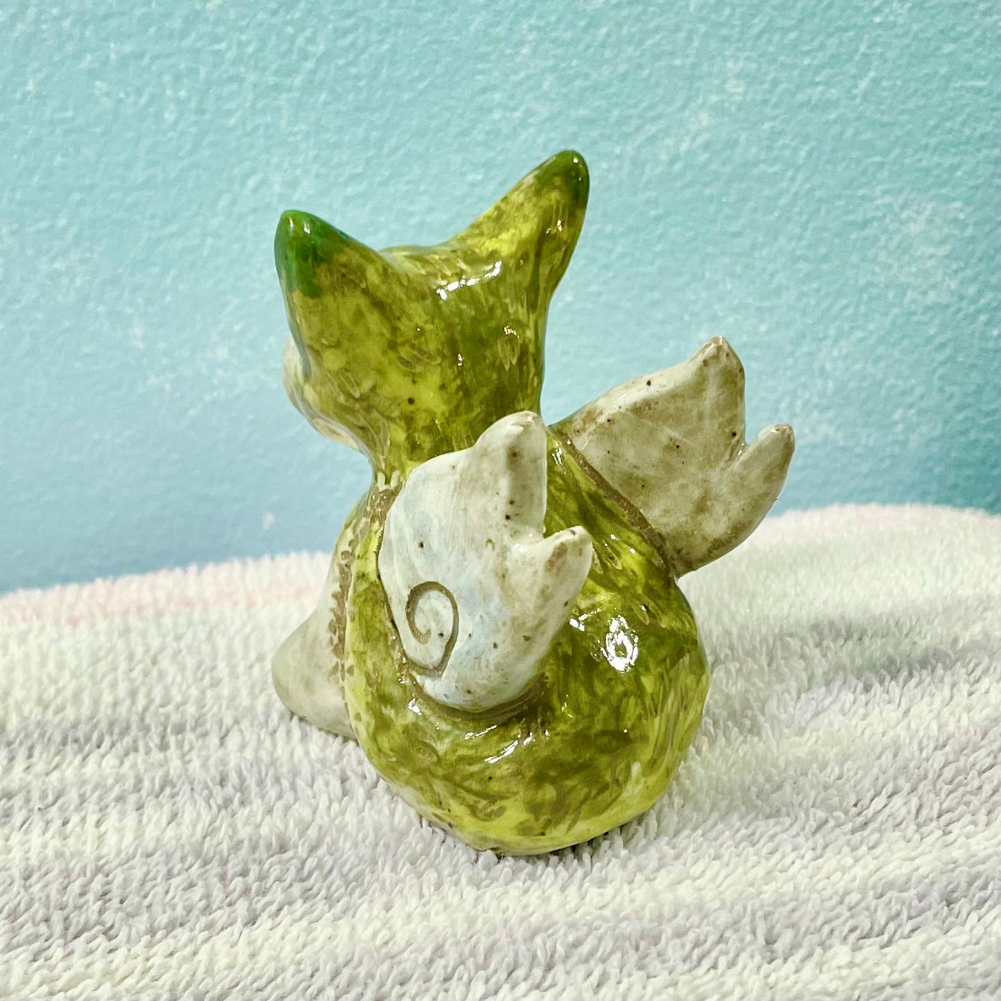 angel husky handmade ceramic stoneware figures!