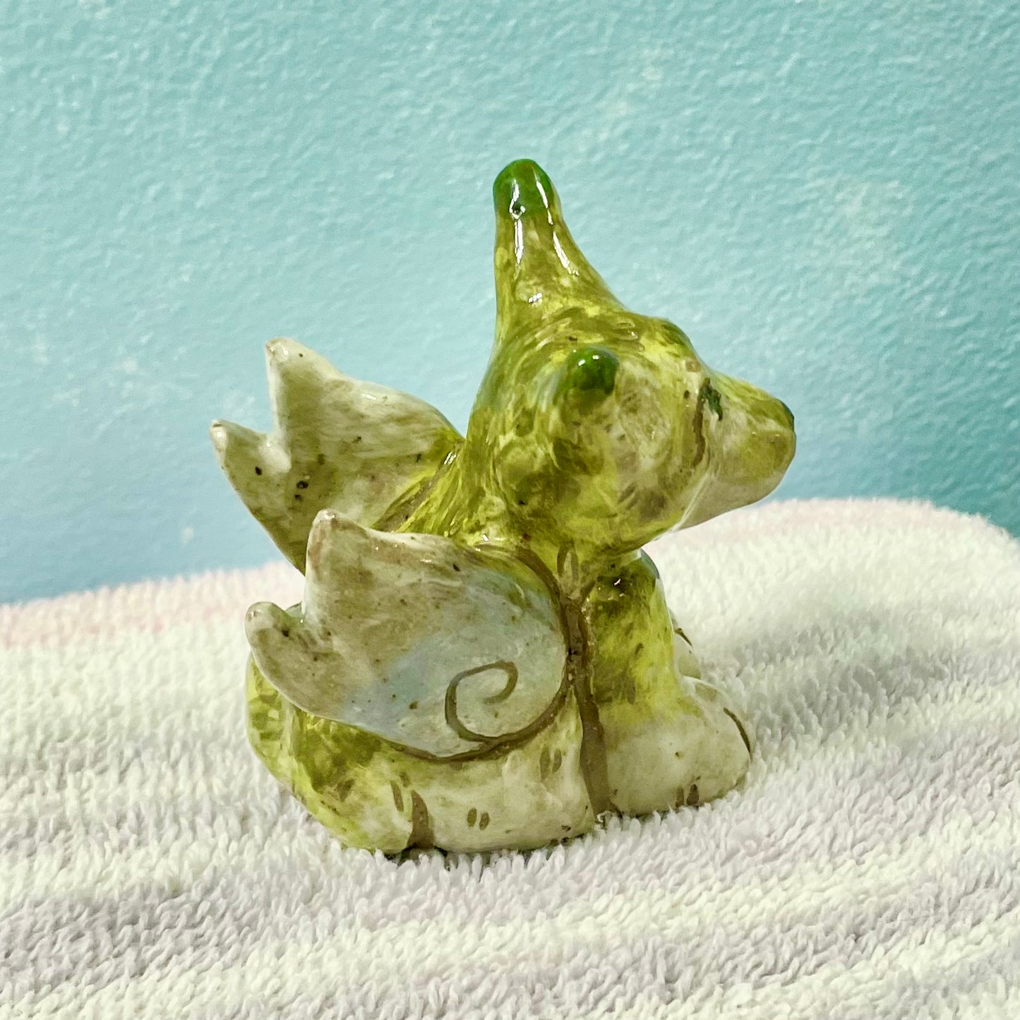 angel husky handmade ceramic stoneware figures!