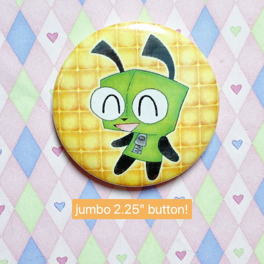 invader zim gir wafflez jumbo button! (2.25")