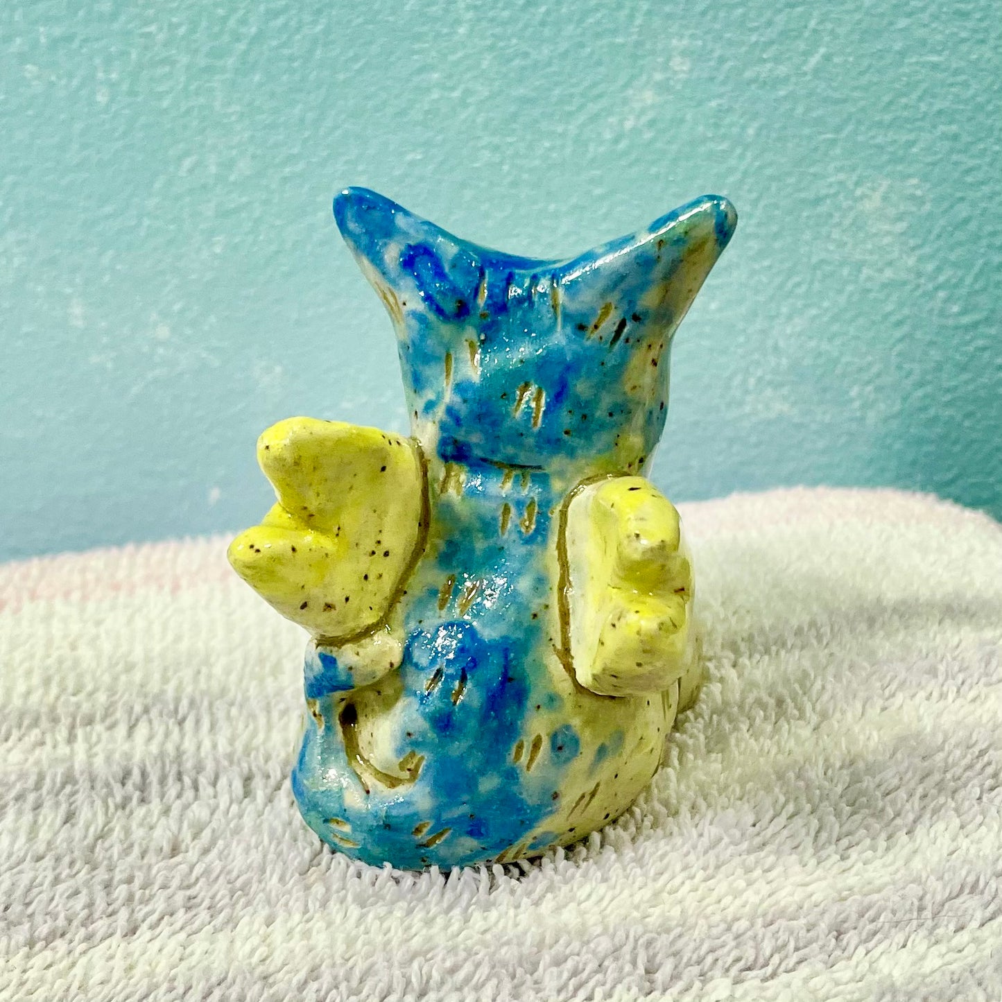 angel husky handmade ceramic stoneware figures!