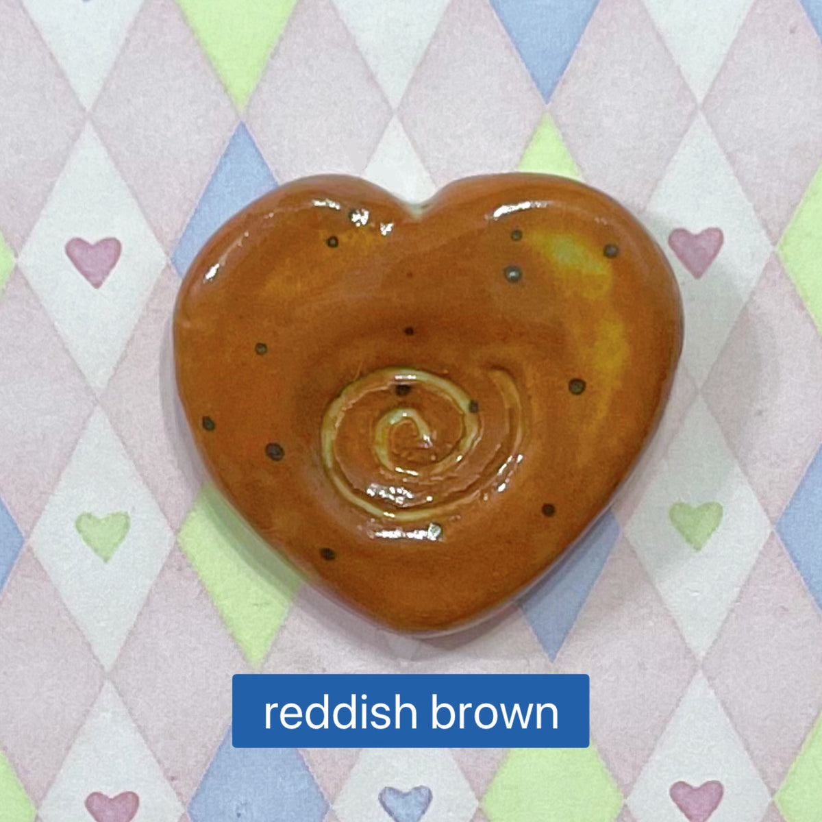 heart spiral mini ceramic stoneware worry stones!