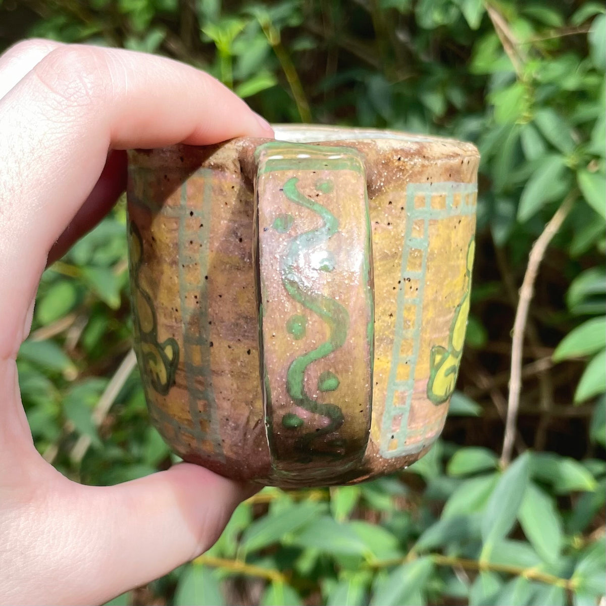 gneep gnarp green alien puppies handmade ceramic stoneware mug!