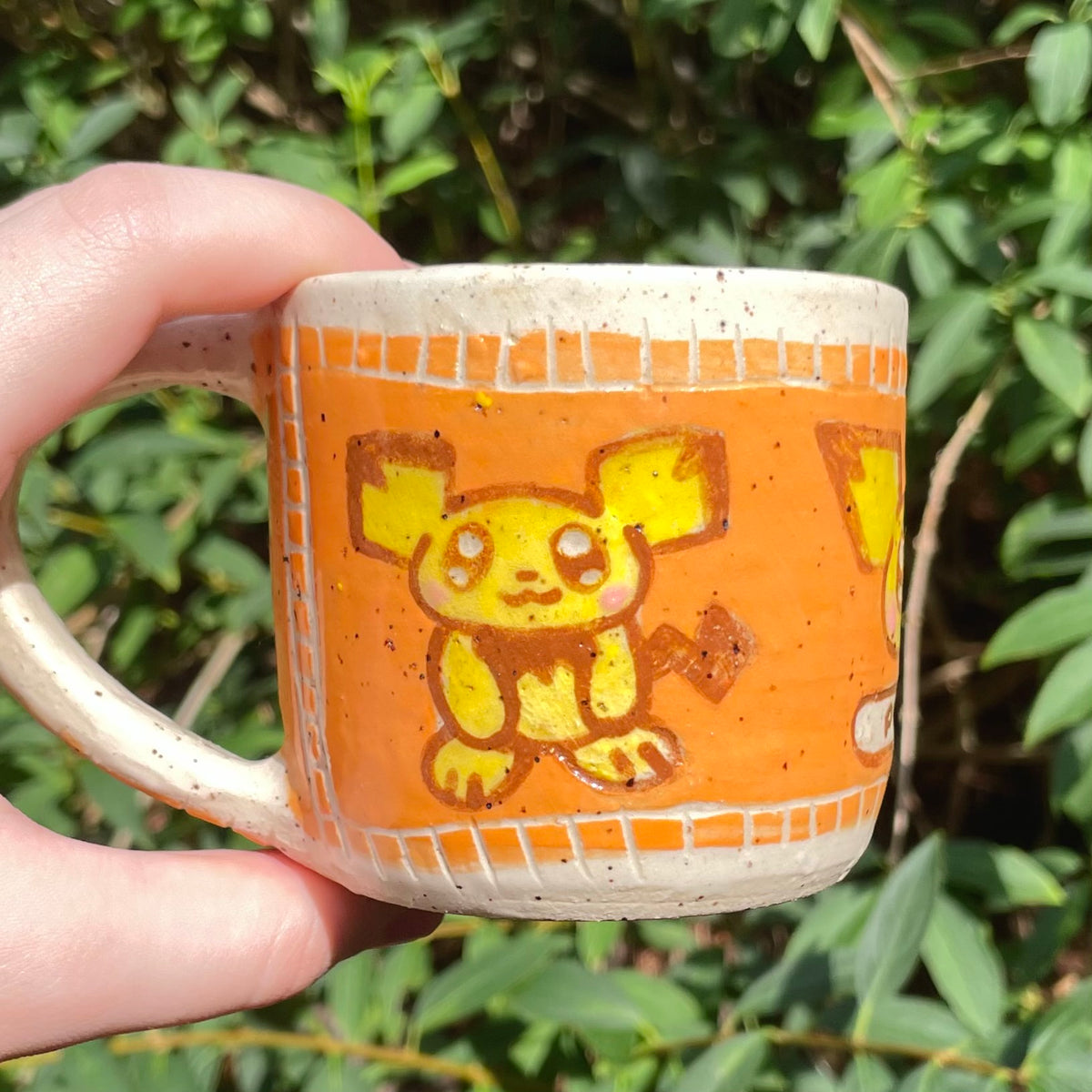 electric baby mouse handmade ceramic stoneware mug!