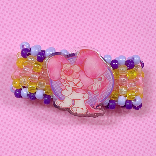 yandere bunny kawaii handmade kandi cuff bracelet!