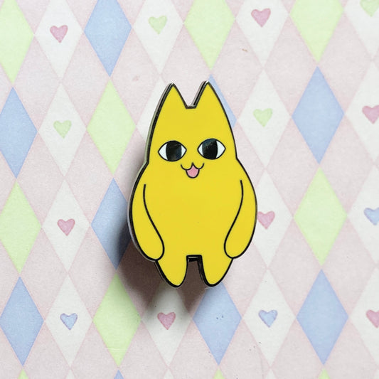 azumanga daioh chiyo-chichi yellow cat enamel pin! (1.5")