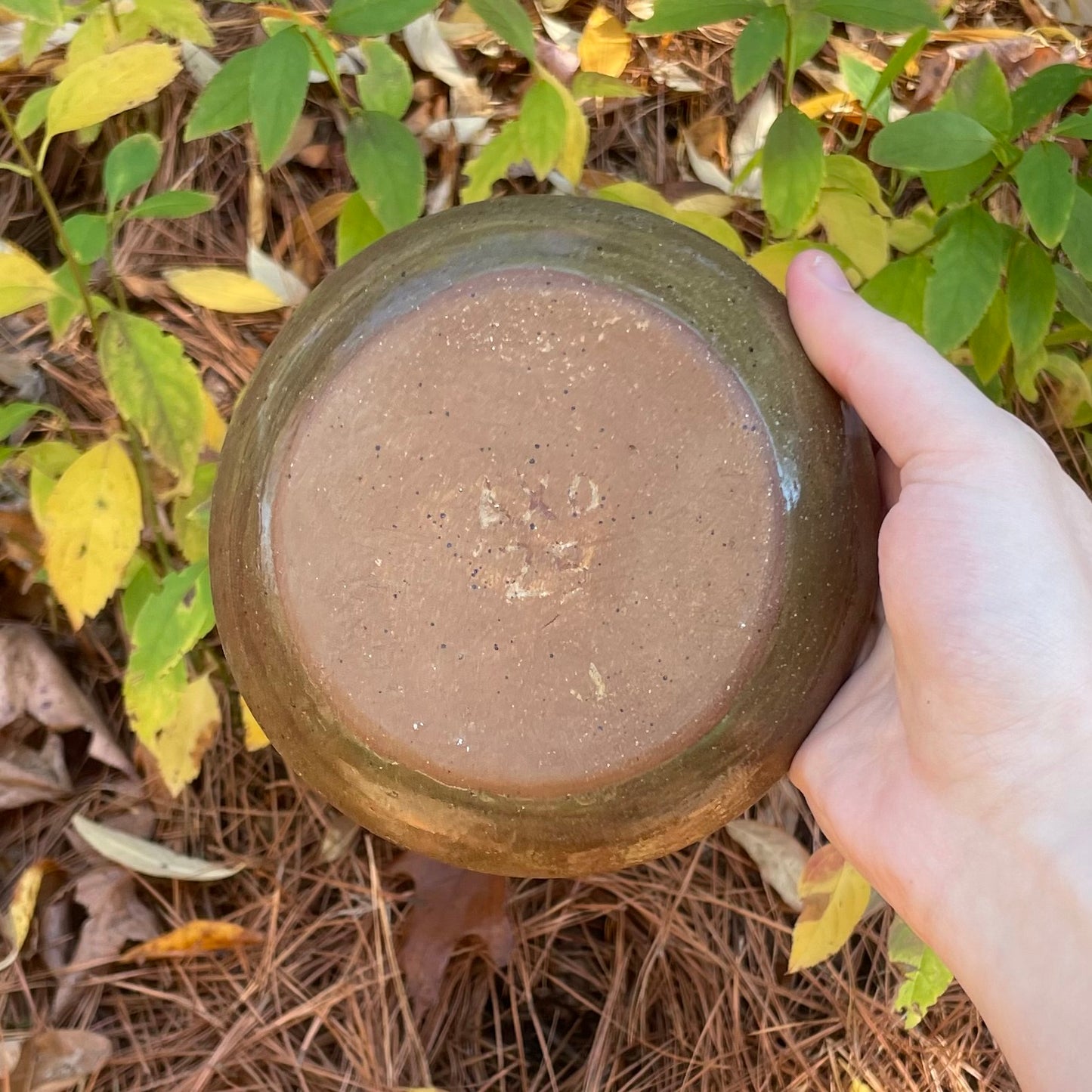 yellow puppy wheel thrown ceramic stoneware dish!