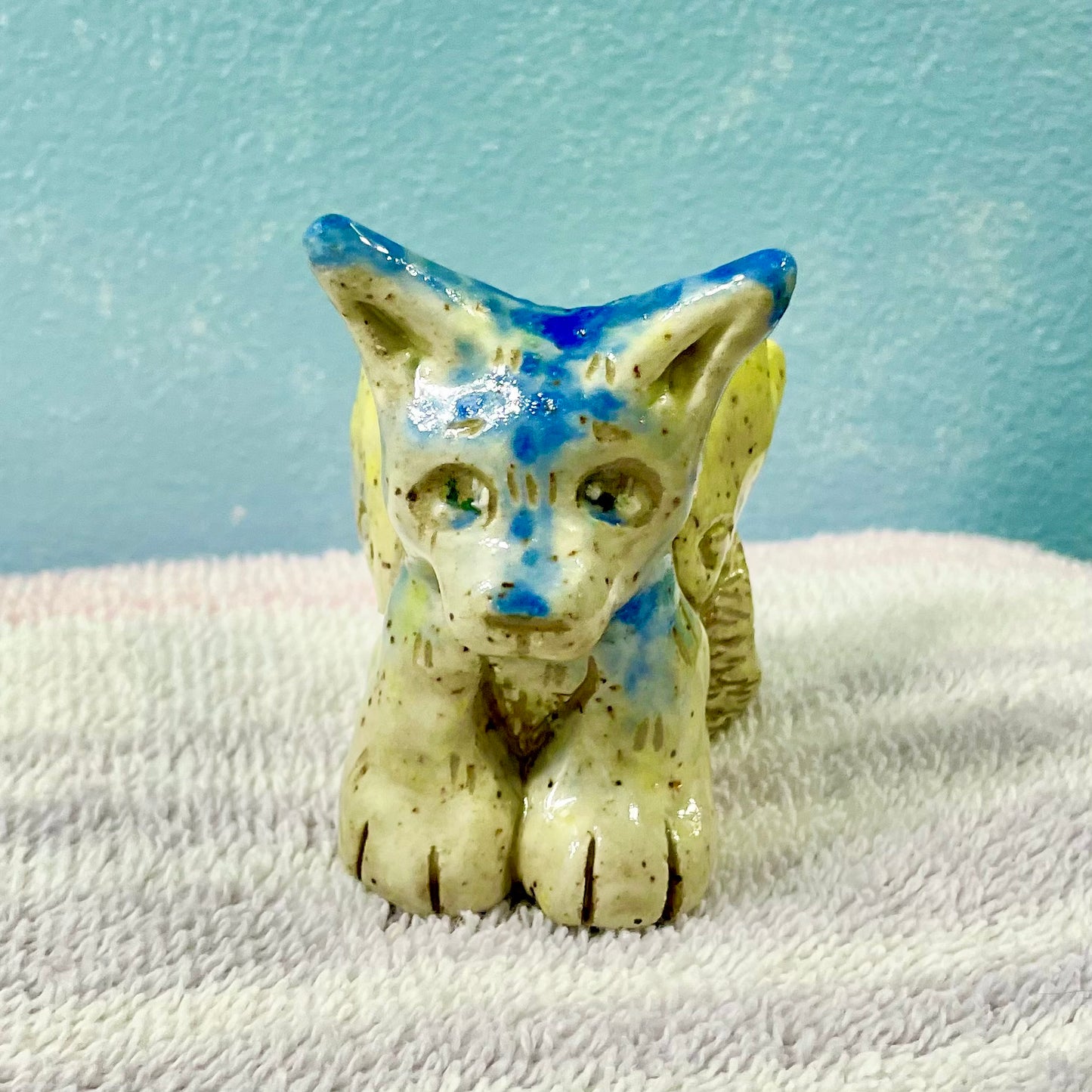 angel husky handmade ceramic stoneware figures!