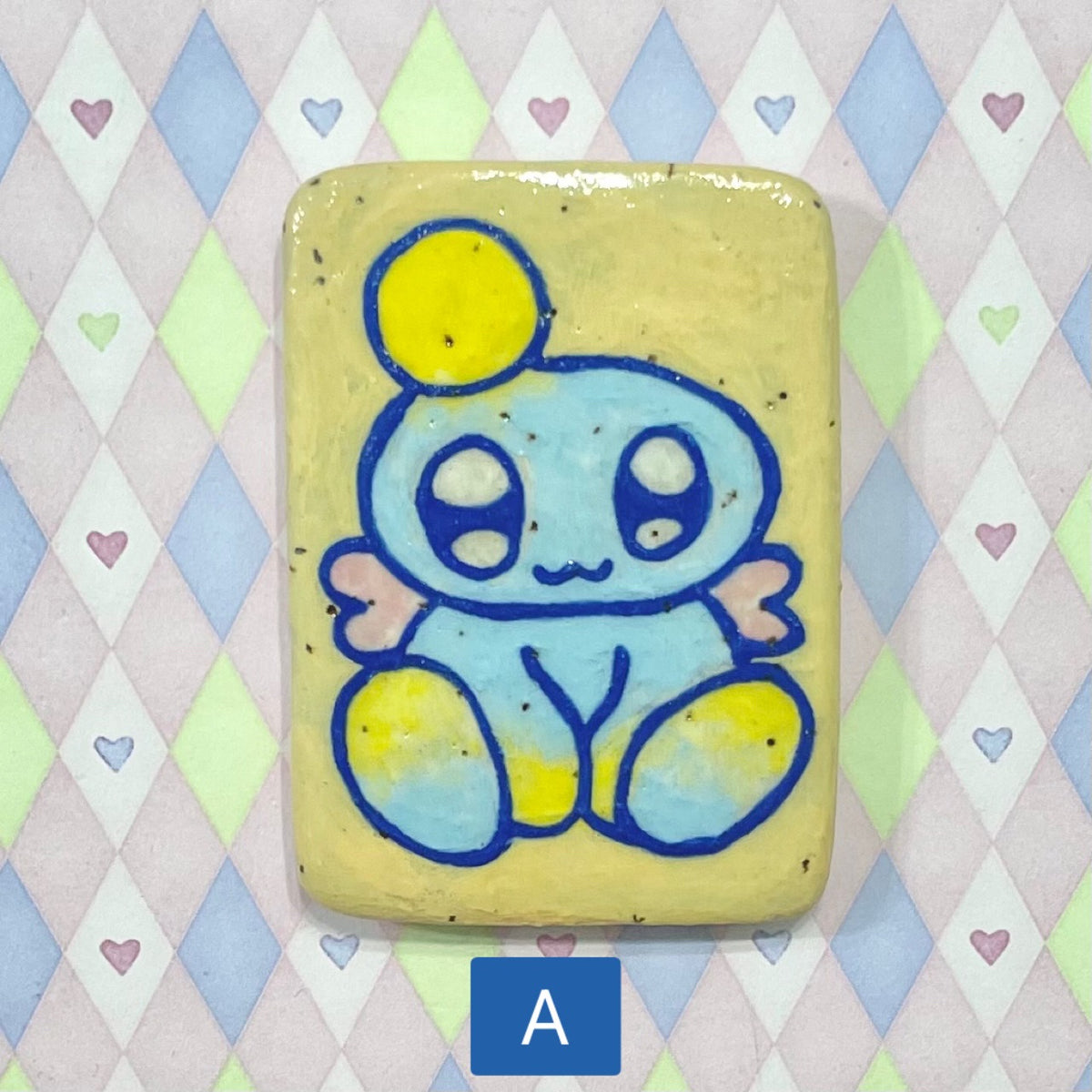 handpainted sonic chao kawaii ceramic stoneware magnets! (2"x2.5")