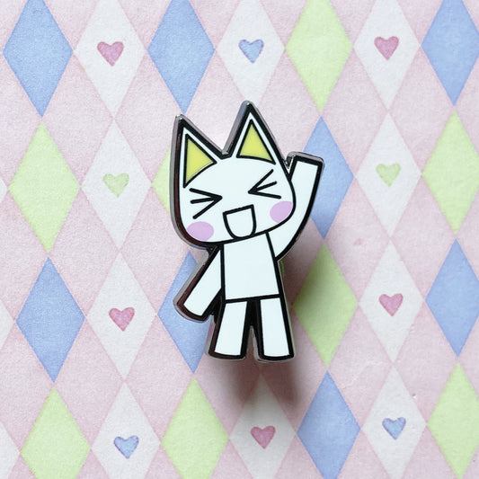 doko demo issyo toro inoue happy cat enamel pin! (1.5")