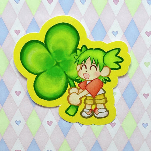 yotsuba four leaf clover kawaii vinyl sticker! (3")