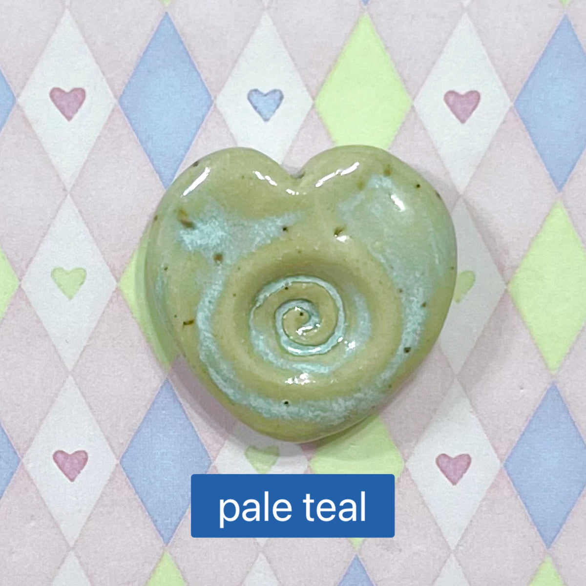 heart spiral mini ceramic stoneware worry stones!