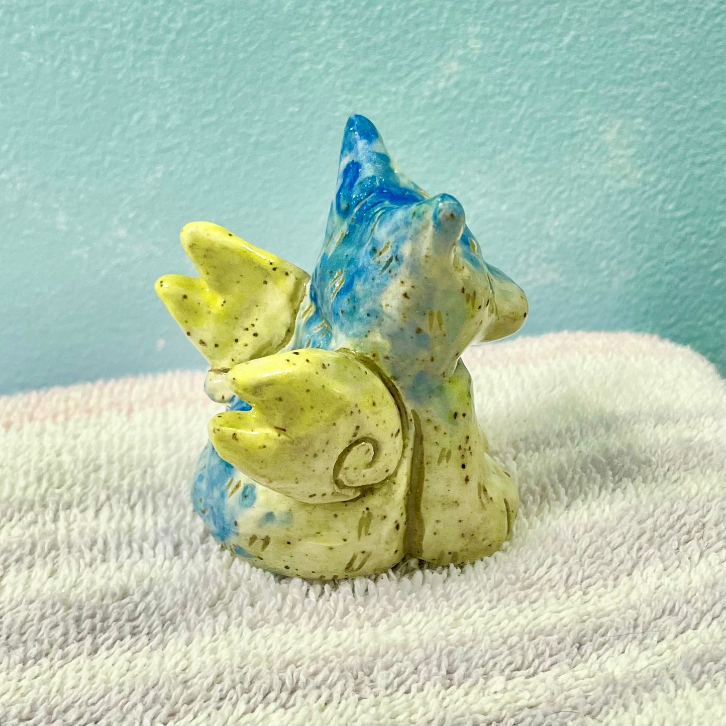 angel husky handmade ceramic stoneware figures!