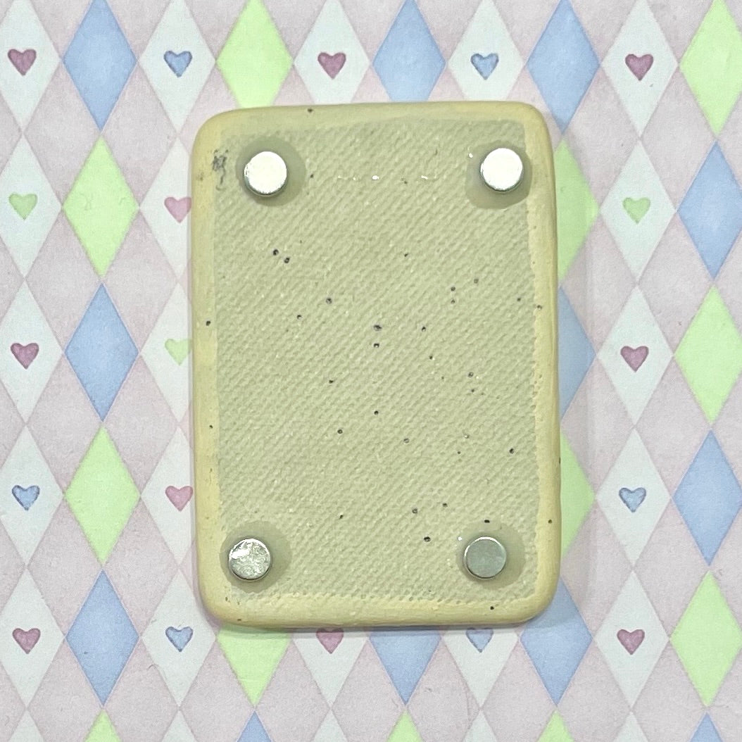 handpainted orange hamster kawaii ceramic stoneware magnet! (1.75"x2.5")