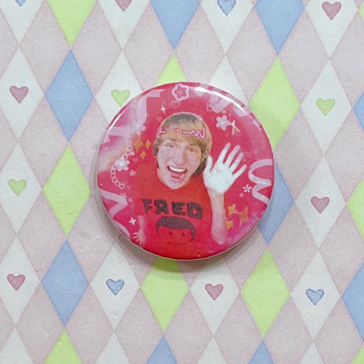 fred youtube kawaii purikura decora button! (1.5")
