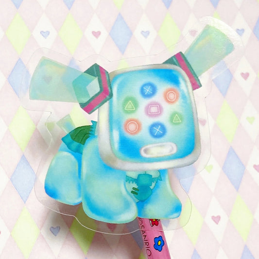 hatsune miku i-dog clear sticker! (3")